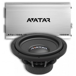 Pachet Subwoofer Auto Avatar SST 312 D2 + Amplificator Avatar ATU 1000.1D