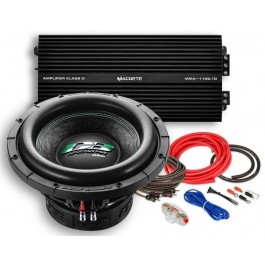 PACHET SUBWOOFER AUTO DEAF BONCE DB SA 252 D2 + AMPLIFICATOR MACHETE MMA-1100.1D + KIT DE CABLURI COMPLET