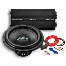 PACHET SUBWOOFER AUTO DEAF BONCE DB SA 255 D2 + AMPLIFICATOR MACHETE MMA-1100.1D + KIT DE CABLURI COMPLET