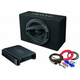 PACHET BASS SUBWOOFER AUTO HERTZ DBX 25.3 + AMPLIFICATOR HERTZ HCP 2 + KIT DE CABLURI COMPLET